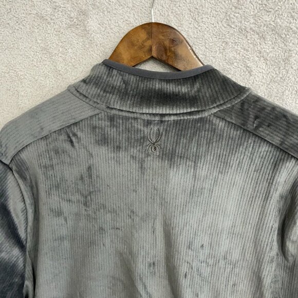 NWOT Spyder Men's L Velvet Half-Zip Pullover Ribbed Sweatshirt - Picture 8 of 10